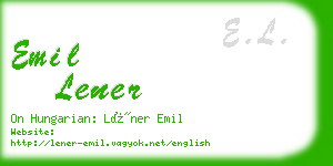 emil lener business card